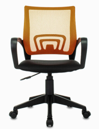 Кресло BRABIX &quot;Fly MG-396&quot;, с подлокотниками, сетка, оранжевое/черное, 532084