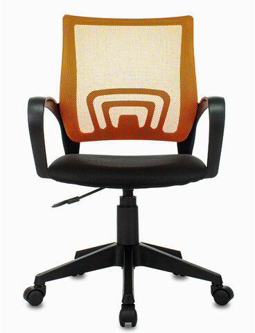 Кресло BRABIX &quot;Fly MG-396&quot;, с подлокотниками, сетка, оранжевое/черное, 532084