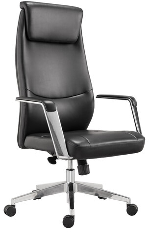 Кресло офисное BRABIX PREMIUM &quot;Jazz EX-757&quot;, синхромеханизм, алюминий, экокожа, черное, 532489