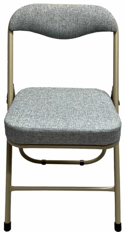 Стул складной для дома и офиса РС04К комфорт, бежевый перламутровый каркас, рогожка бежевая