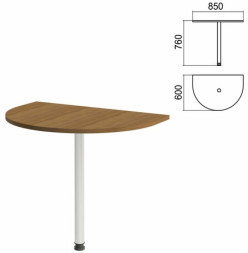 Стол приставной полукруг Арго (вариант 7) опора хром