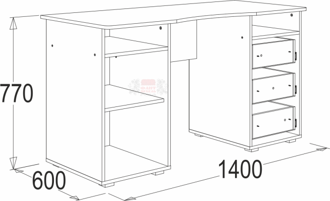 Стол письменный &quot;Омега 16&quot; №3