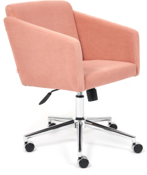 Кресло MILAN хром флок , розовый, 137