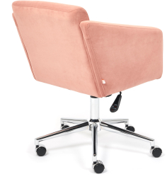 Кресло MILAN хром флок , розовый, 137