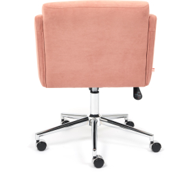 Кресло MILAN хром флок , розовый, 137