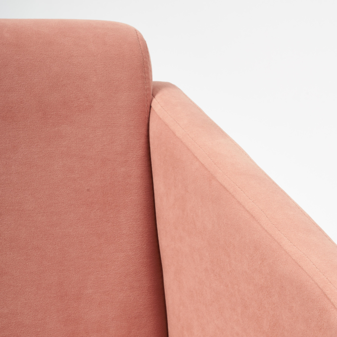 Кресло MILAN хром флок , розовый, 137