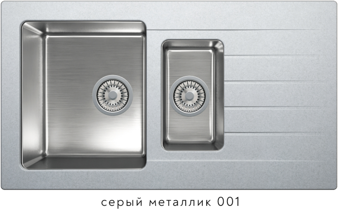 Кухонная мойка комбинированная TOLERO TWIST (кварц и нержавейка)TTS-890К