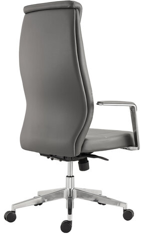 Кресло офисное BRABIX PREMIUM &quot;Jazz EX-757&quot;, синхромеханизм, алюминий, экокожа, серое, 532490