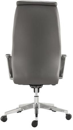 Кресло офисное BRABIX PREMIUM &quot;Jazz EX-757&quot;, синхромеханизм, алюминий, экокожа, серое, 532490