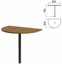 Стол приставной полукруг Арго (вариант 7) опора черная