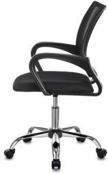 Кресло BRABIX &quot;Fly MG-396&quot;, с подлокотниками, сетка, хром, черное, 532086