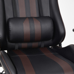 Кресло iCar кож/зам, черный/коричневый