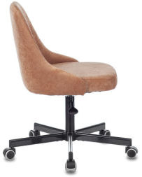 Кресло CH-340M, пятилучие металлическое, ткань, светло-коричневое, 1397884