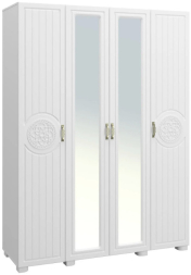 Шкаф «Монблан» МБ-25К комбинированный белое дерево