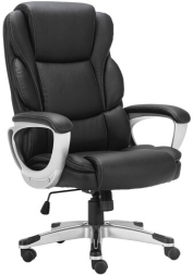 Кресло офисное BRABIX PREMIUM "Rest EX-555", пружинный блок, экокожа, черное, 531938
