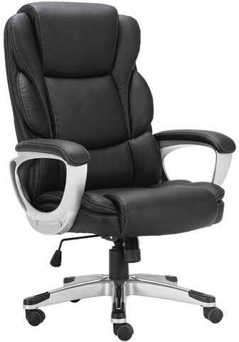 Кресло офисное BRABIX PREMIUM &quot;Rest EX-555&quot;, пружинный блок, экокожа, черное, 531938