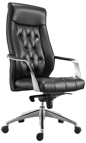 Кресло офисное BRABIX PREMIUM &quot;Sonata EX-754&quot;, мультиблок, алюминий, экокожа, черное, 532491