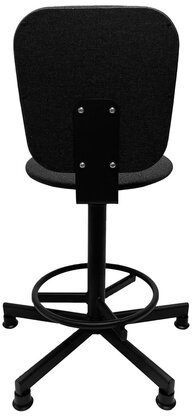 Стул кресло кассира, ресепшн РС37, на винте, без подлокотников, ткань, темно-серый