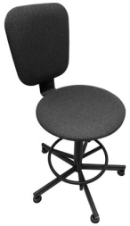 Стул кресло кассира, ресепшн РС37, на винте, без подлокотников, ткань, темно-серый