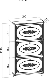 Тумба для обуви (обувница) Ассоль плюс АС-46 ваниль