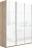 Шкаф-купе Прайм 3-х дверный (Стекло белое) Сонома