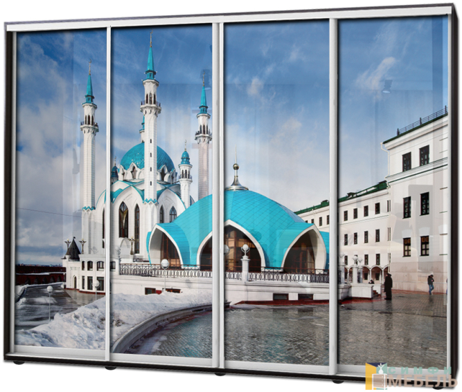 Шкаф купе 4х дв Фотопечать № 10