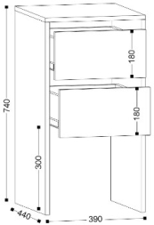 Доп. секция к шкафам 25, 27 Николь 29.1