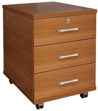 Тумба подкатная 3 ящика с замком ТМ25