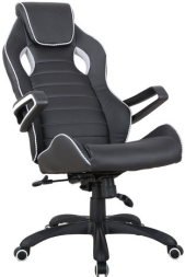 Кресло компьютерное BRABIX &quot;Techno Pro GM-003&quot;, экокожа, черное/серое, вставки серые, 531814