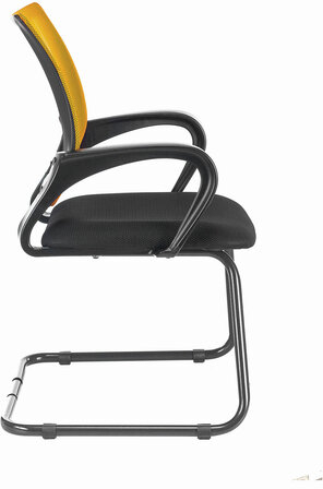 Кресло для приемных и переговорных BRABIX &quot;Fly CF-100&quot;, оранжевое/черное, 532088