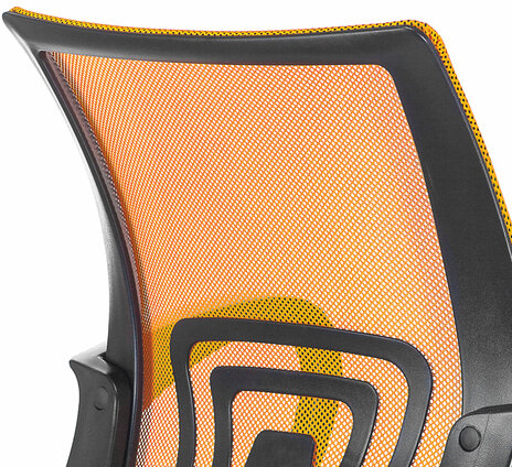 Кресло для приемных и переговорных BRABIX &quot;Fly CF-100&quot;, оранжевое/черное, 532088