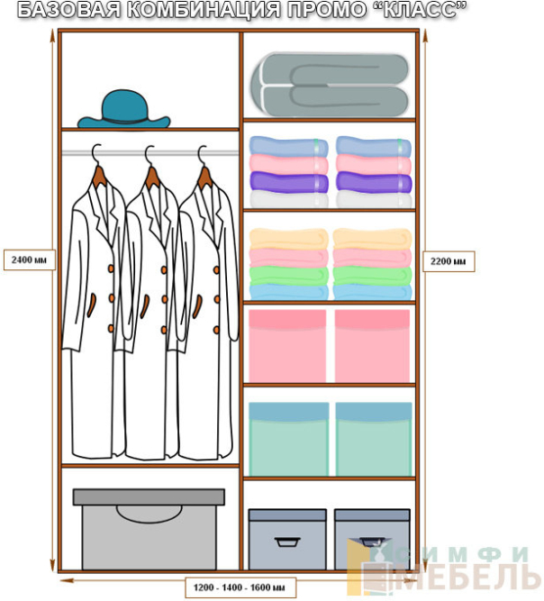 Шкаф-купе 2х дв ПРОМО комби-3 Дуб молочный