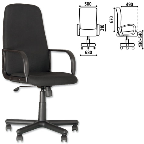 Кресло офисное &quot;Diplomat&quot;, черное