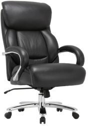 Кресло из натуральной кожи BRABIX PREMIUM &quot;Pride HD-100&quot;, НАГРУЗКА до 250 кг, черное, 531940