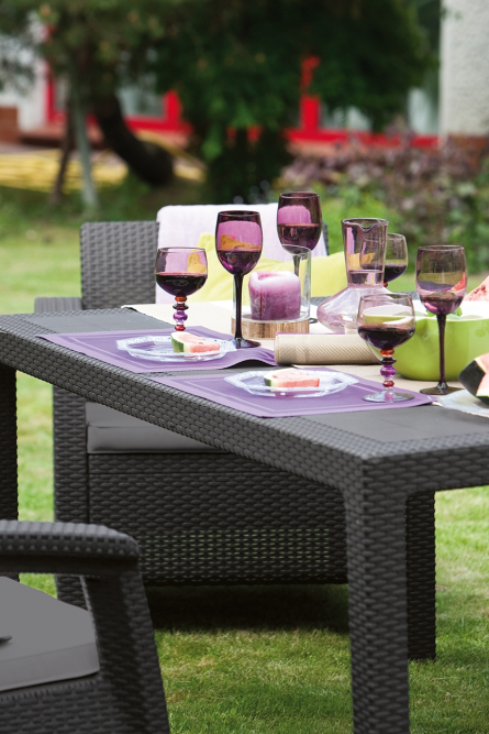 Комплект садовой мебели из ротанга Корфу Фиеста (Corfu fiesta) графит