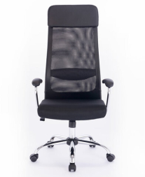 Кресло офисное BRABIX &quot;Flight EX-540&quot;, хром, ткань TW, сетка, черное, 532515