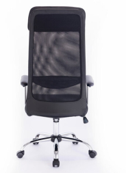Кресло офисное BRABIX &quot;Flight EX-540&quot;, хром, ткань TW, сетка, черное, 532515