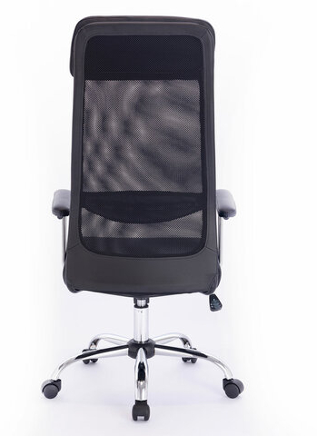 Кресло офисное BRABIX &quot;Flight EX-540&quot;, хром, ткань TW, сетка, черное, 532515