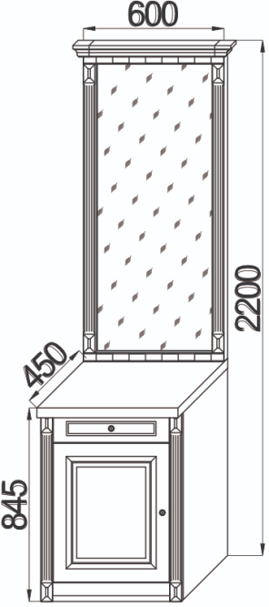 Тумба с зеркалом +карниз Деметра