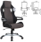 Кресло компьютерное BRABIX "Techno GM-002", ткань, черное/серое, вставки белые, 531815