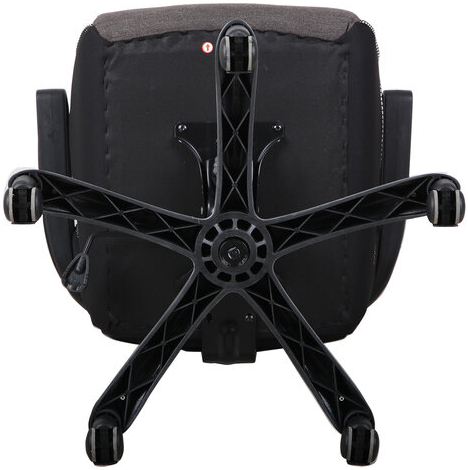 Кресло компьютерное BRABIX "Techno GM-002", ткань, черное/серое, вставки белые, 531815