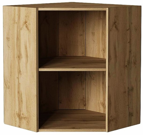 Шкаф верхний угловой со стеклом с 1 створкой Кухня Валерия ШВУС 590 (глянец)