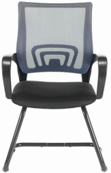 Кресло для приемных и переговорных BRABIX &quot;Fly CF-100&quot;, серое/черное, 532089