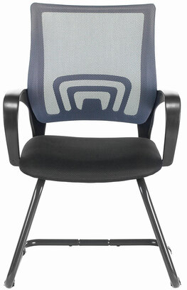 Кресло для приемных и переговорных BRABIX &quot;Fly CF-100&quot;, серое/черное, 532089