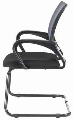 Кресло для приемных и переговорных BRABIX &quot;Fly CF-100&quot;, серое/черное, 532089