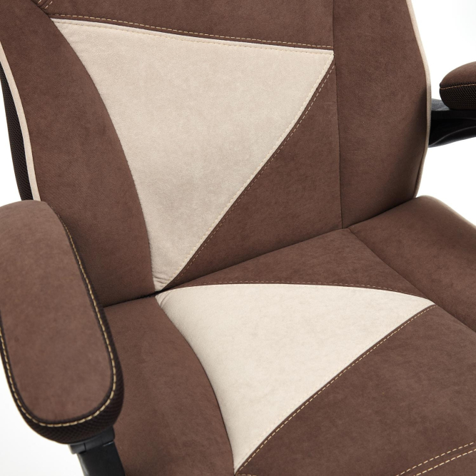 Кресло ARENA флок , коричневый/бежевый, 6/7