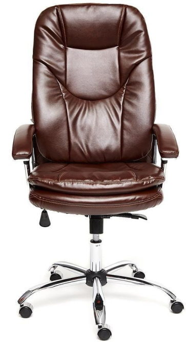 Кресло SOFTY LUX кож/зам, коричневый, 2 TONE