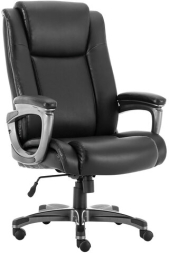 Кресло офисное BRABIX PREMIUM &quot;Solid HD-005&quot;, НАГРУЗКА до 180 кг, рециклированная кожа, черное, 531941
