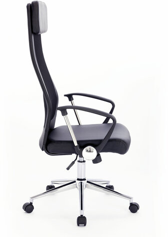 Кресло офисное BRABIX &quot;Flight R EX-541&quot;, хром, экокожа, сетка, черное, 532516