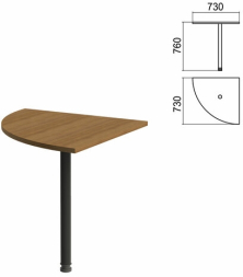 Стол приставной угловой Арго (вариант 2) опора черная